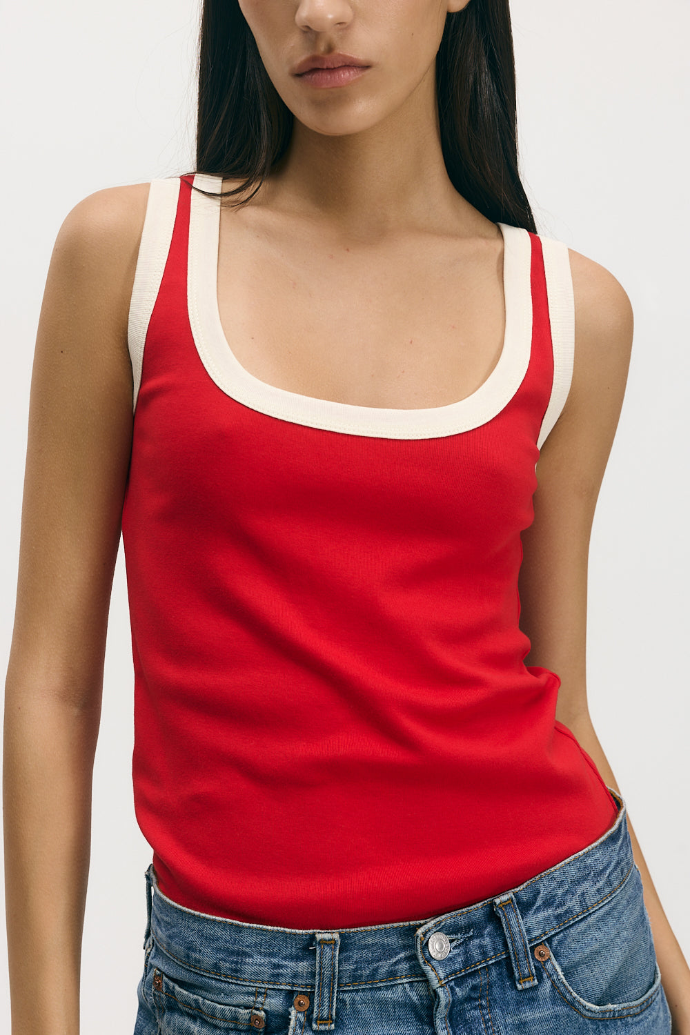 Luna thank top | Red