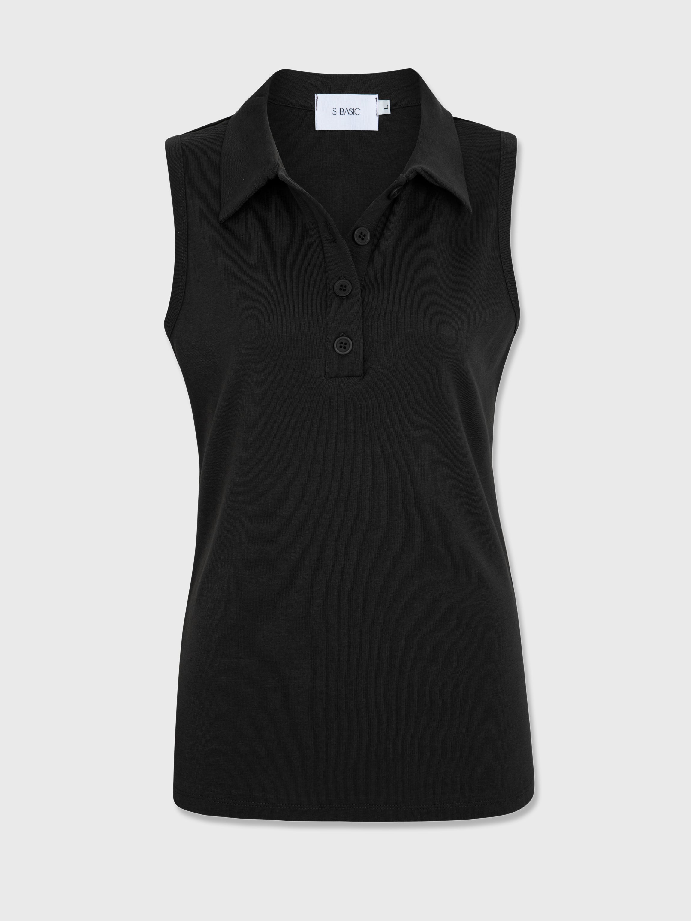 Loni polo top | Black