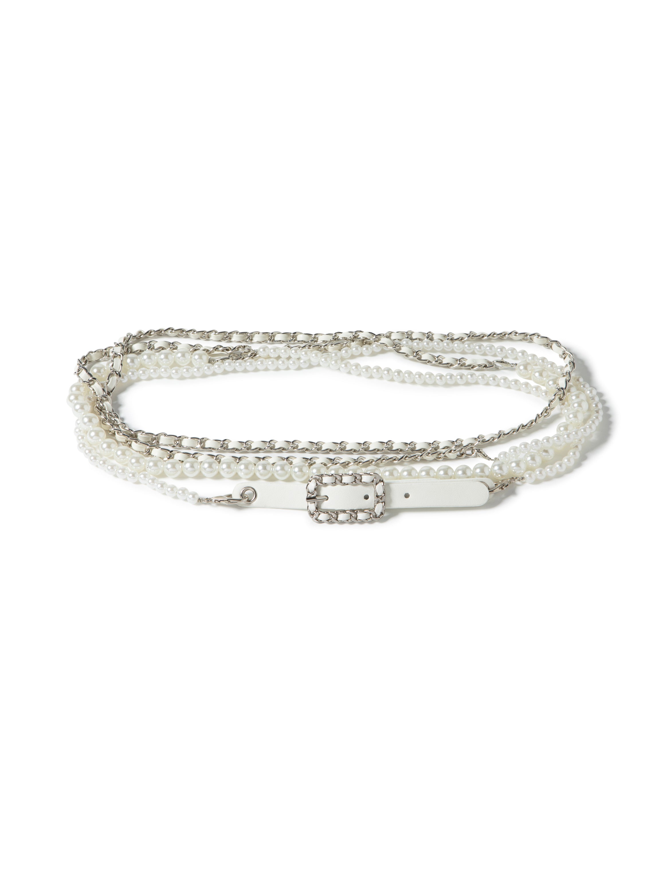 Pearl-embellished belt