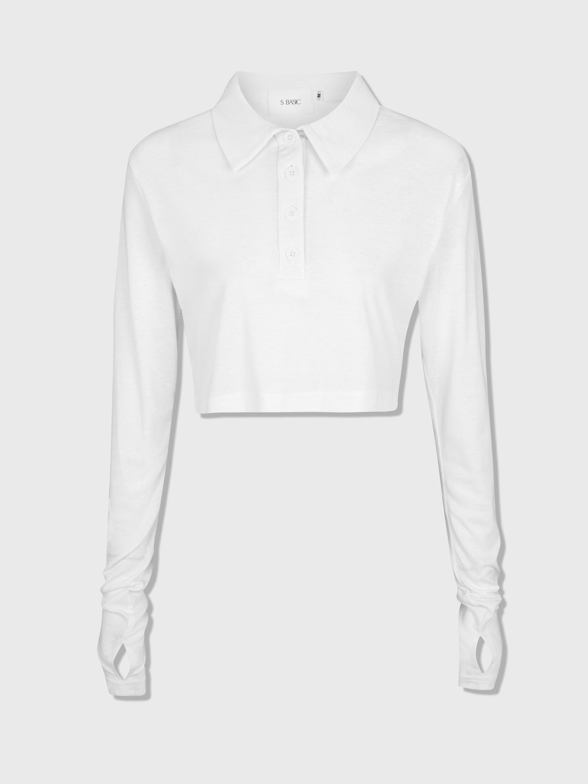 Ellen polo crop | White