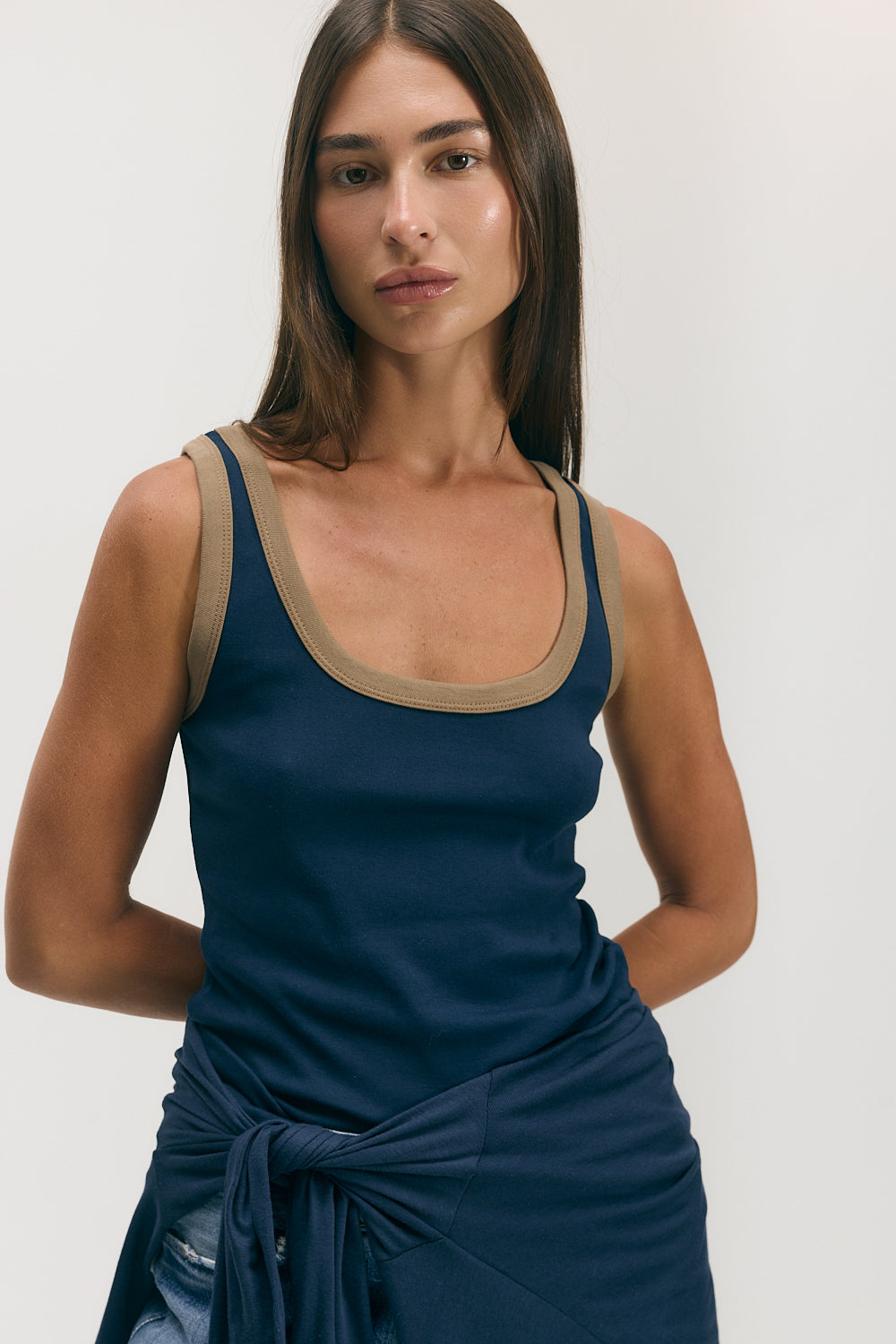 Luna thank top | Navy
