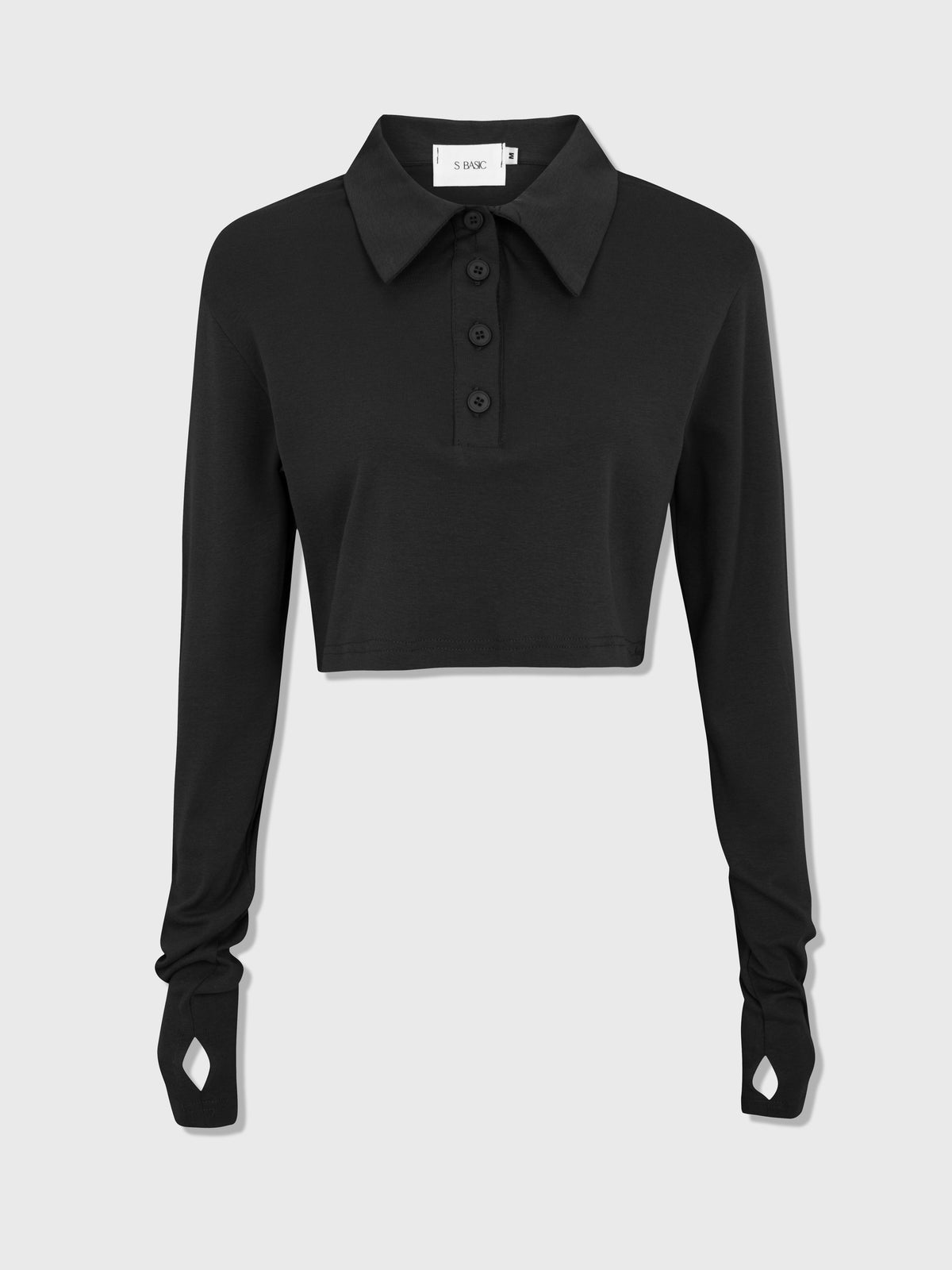 Ellen polo crop | Black