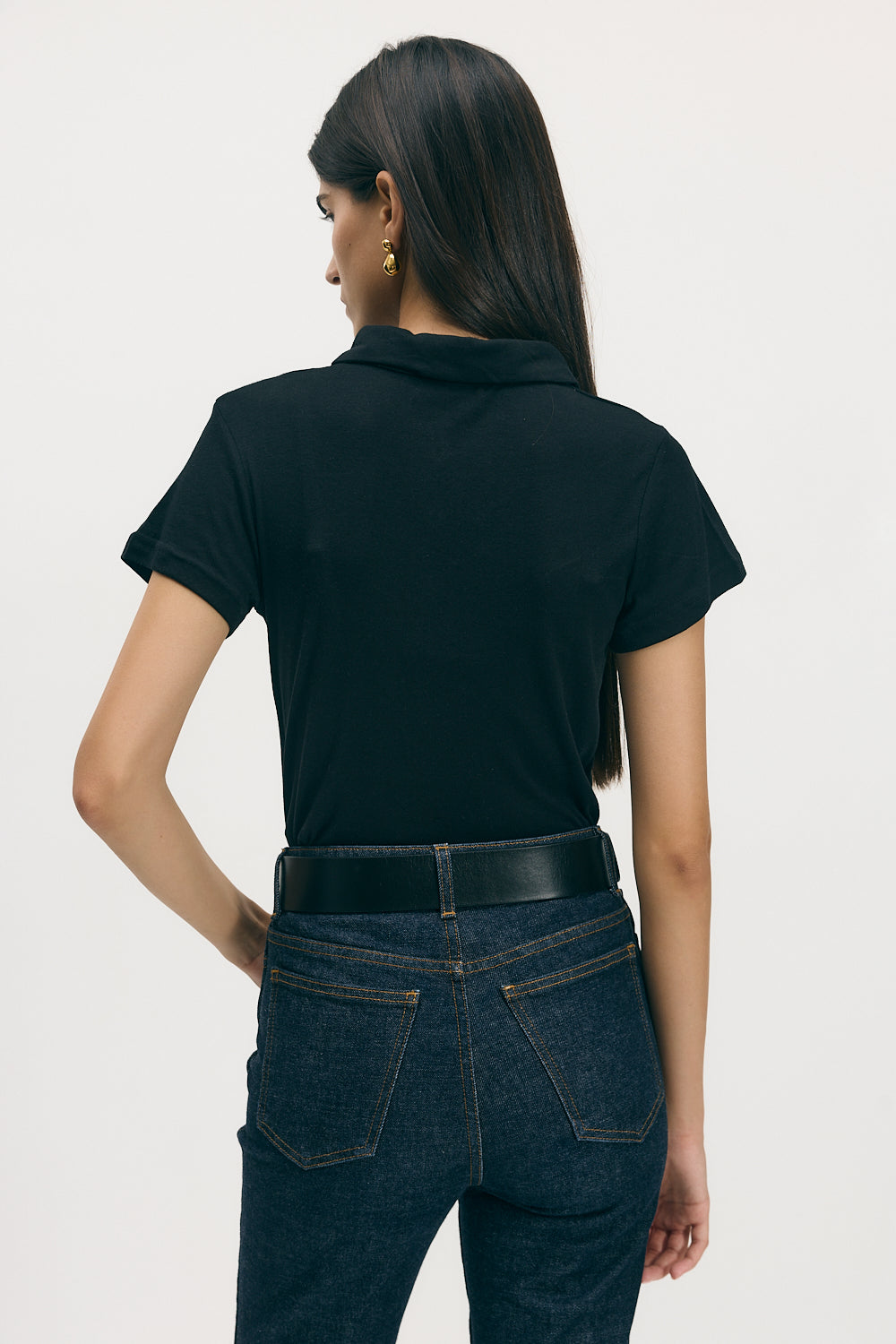 Shon polo top | Black