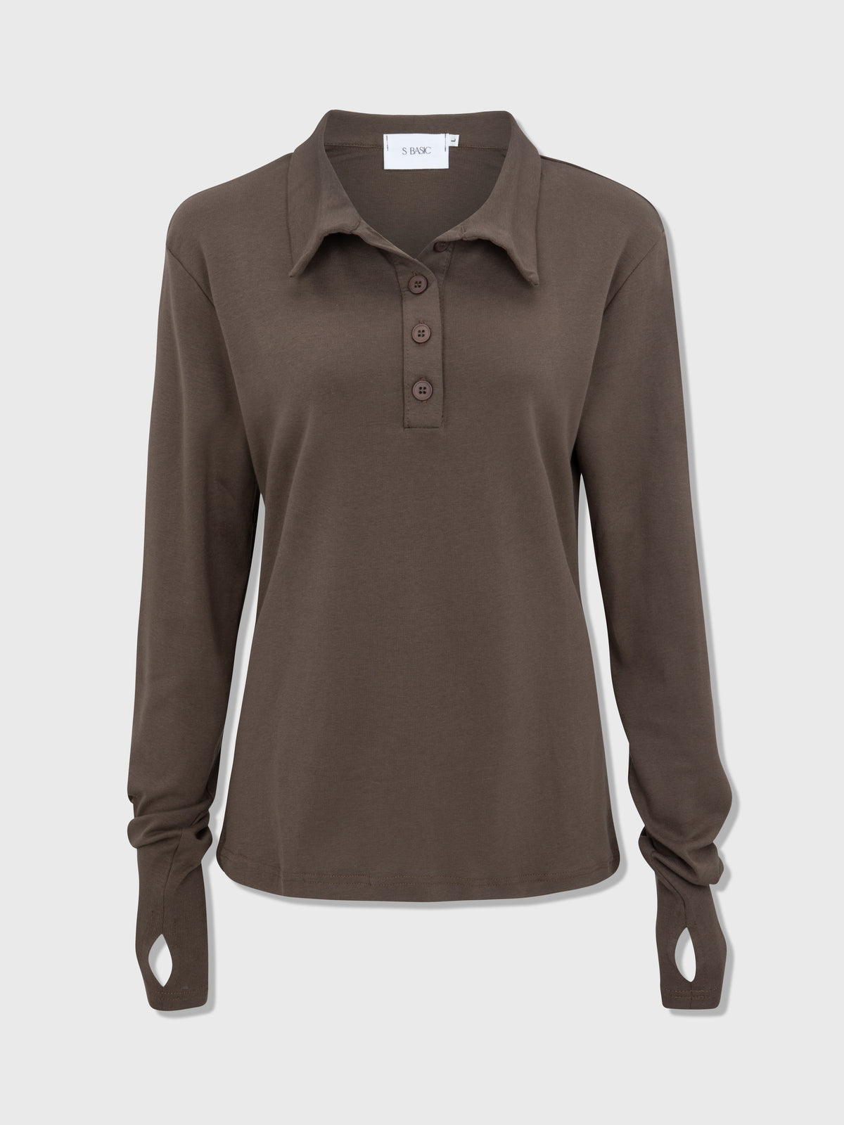 Elenn polo top | Brown