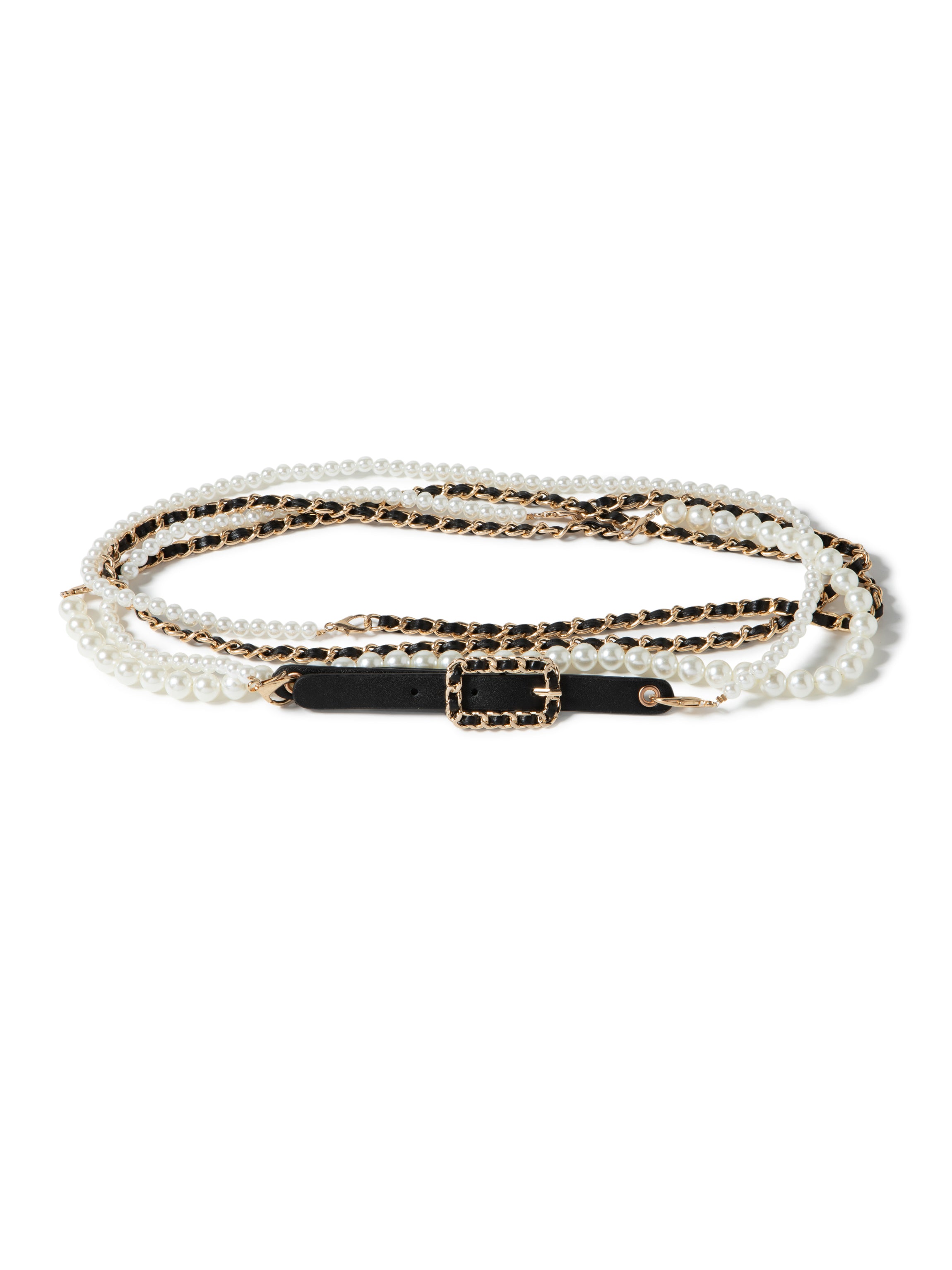 Pearl-embellished belt