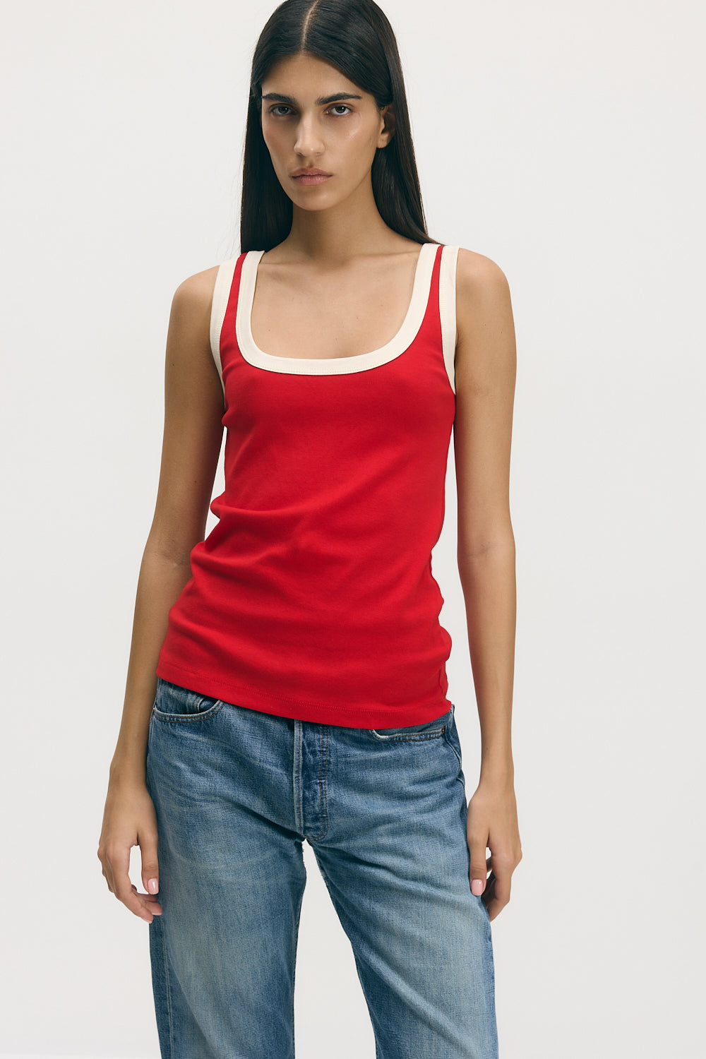 Luna thank top | Red