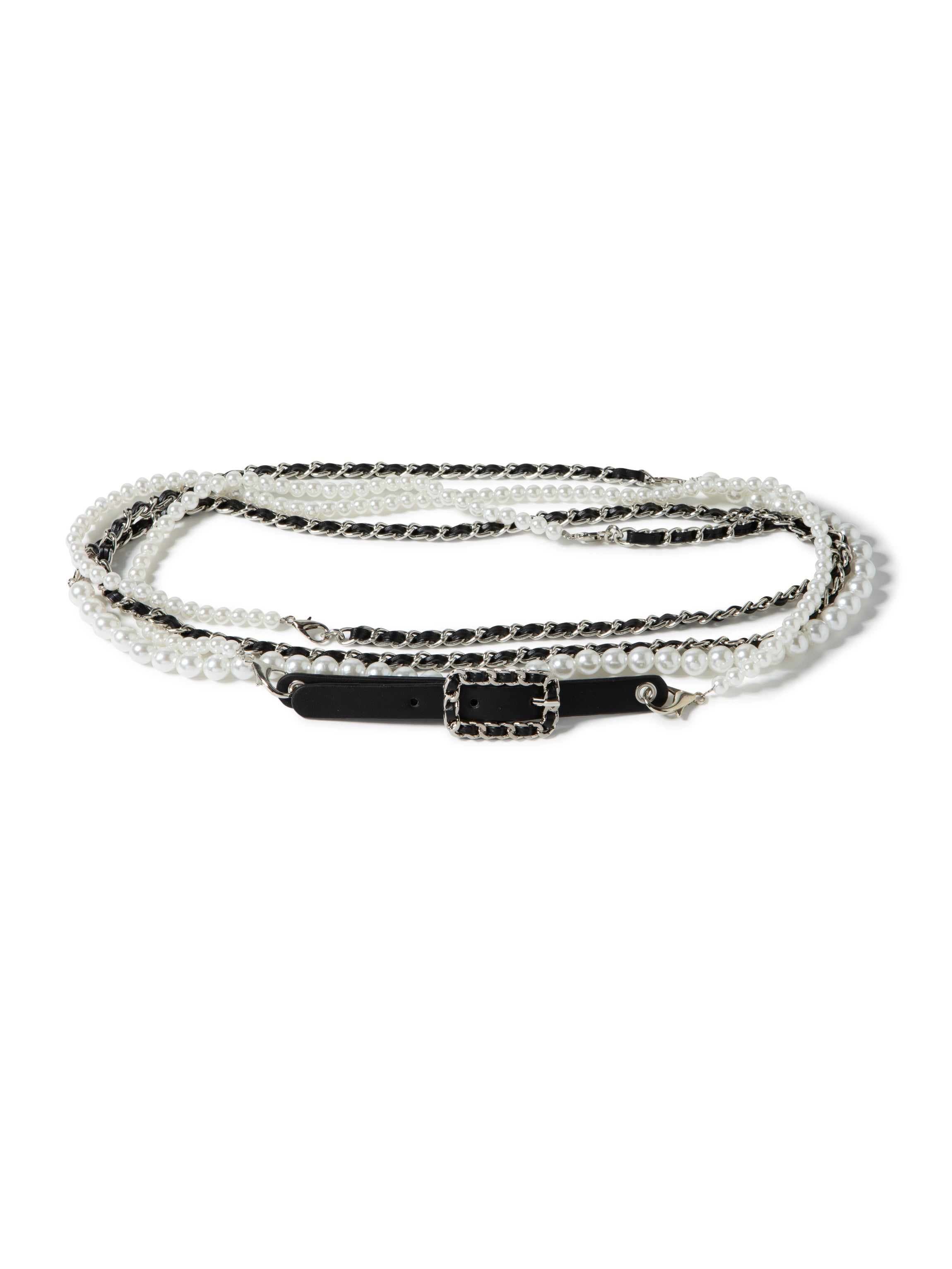 Pearl-embellished belt