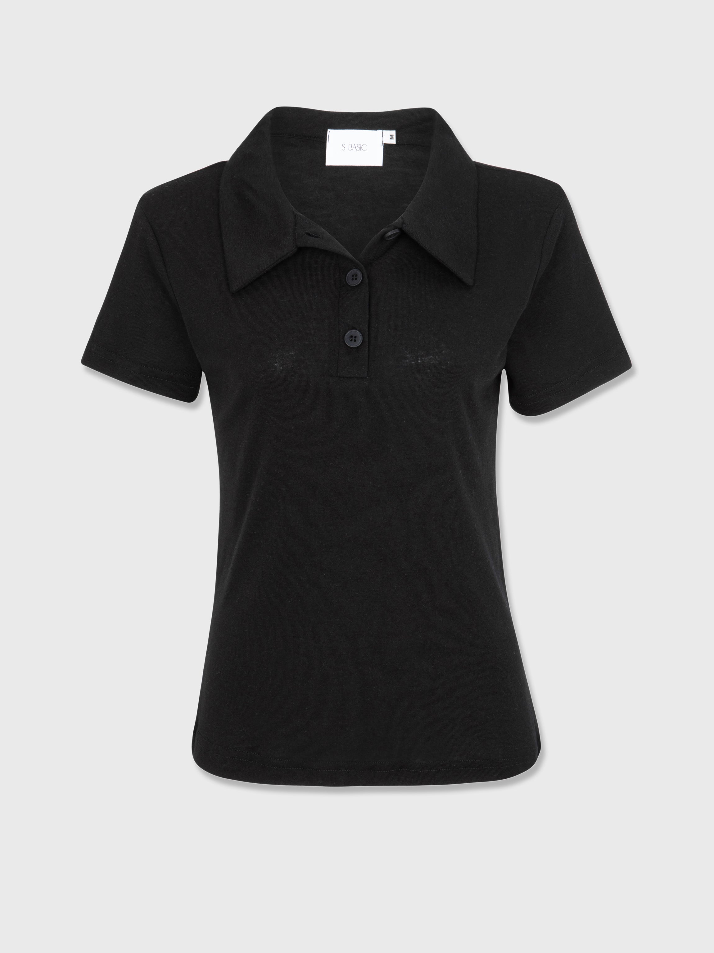 Shon polo top | Black